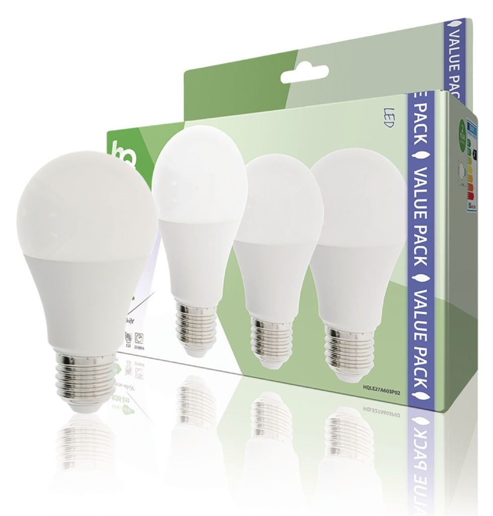 HQ LE27A603P02 LED -lampa 3 stycken E27 A60 9 W 806 lm 2700 K