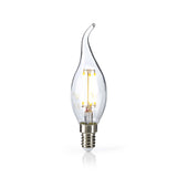 Nedis ledbfe14canft2 retro led filament bulb e14 candle with curved tip 4.8 w 470 lm