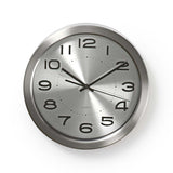 Nedis CLWA010MT30SR Round wall clock Diameter 30 cm stainless steel