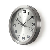 Nedis CLWA010MT30SR Round wall clock Diameter 30 cm stainless steel