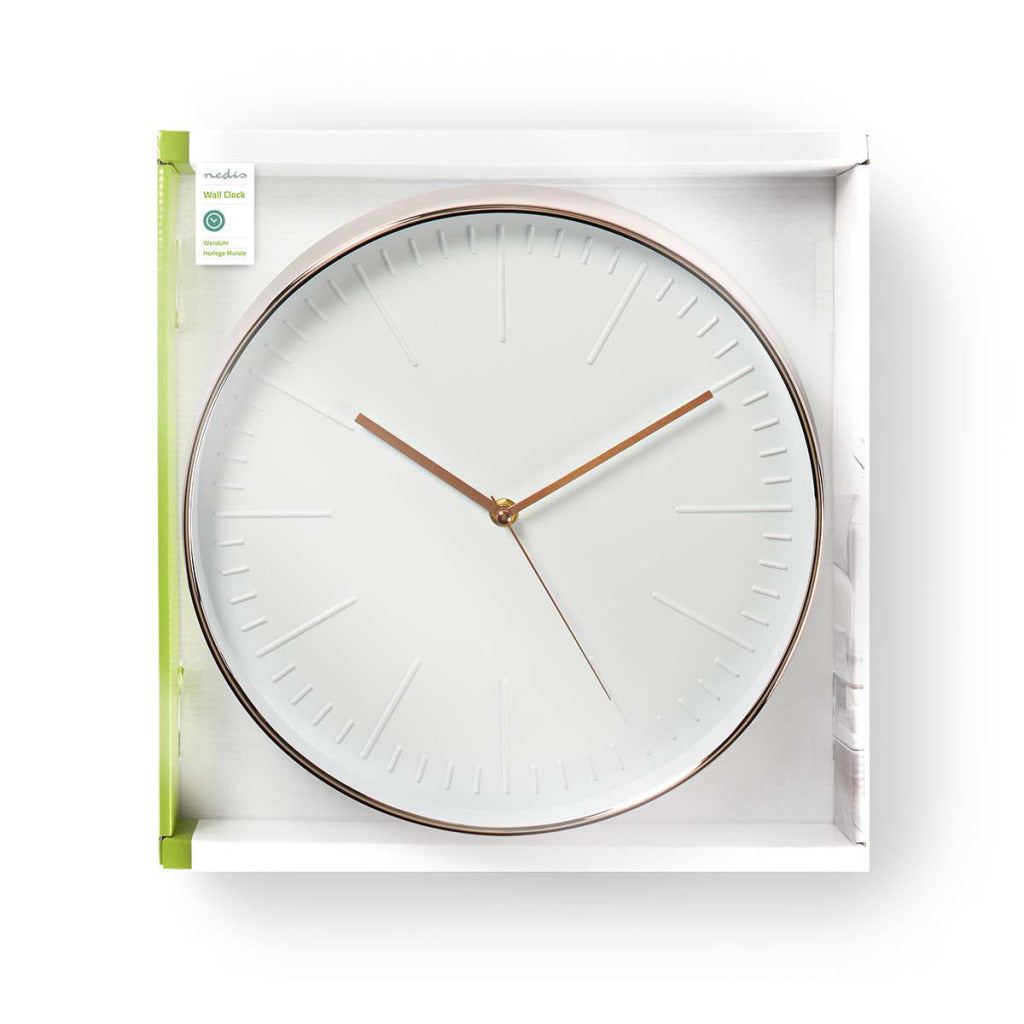 Nedis Clwa013pc30re Diametro della parete rotonda 30 cm Oro rosa bianco