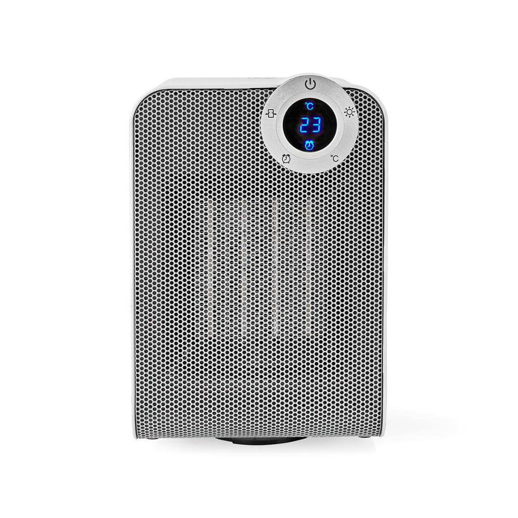 Nedis wififnh20cwt smart fan heating with Wi-Fi Compact thermostat oscillation 1800 W white