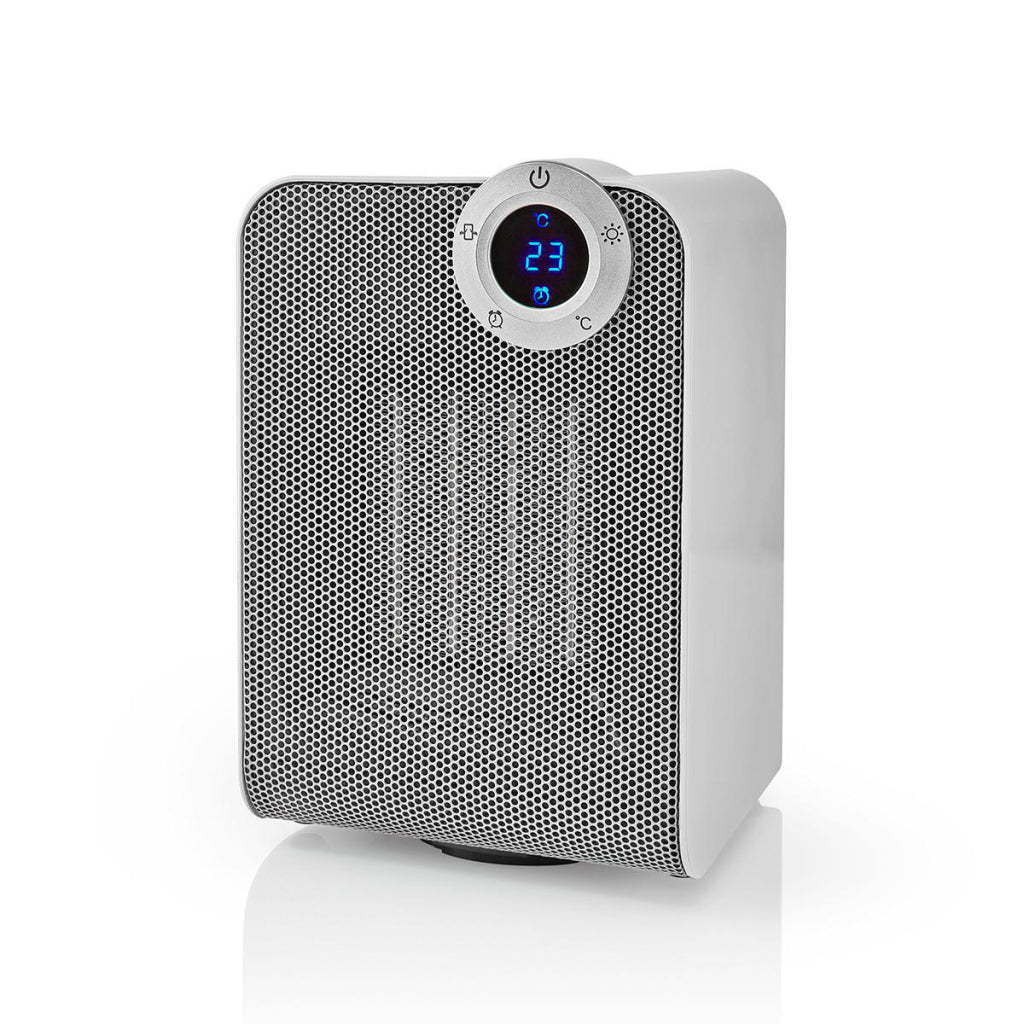 Nedis wififnh20cwt smart fan heating with Wi-Fi Compact thermostat oscillation 1800 W white