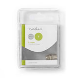 Nedis csgb41940me satellite and antenna adapter f female - f female metal