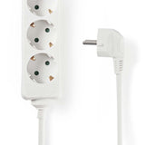 Nedis exso315f1wt socket outlet with protective contact, 3-way, 1.5 m, white