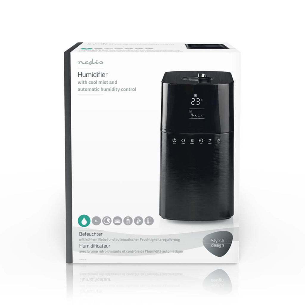 Nedis humi130cbk humidifier 6 l hygrometer remote control black