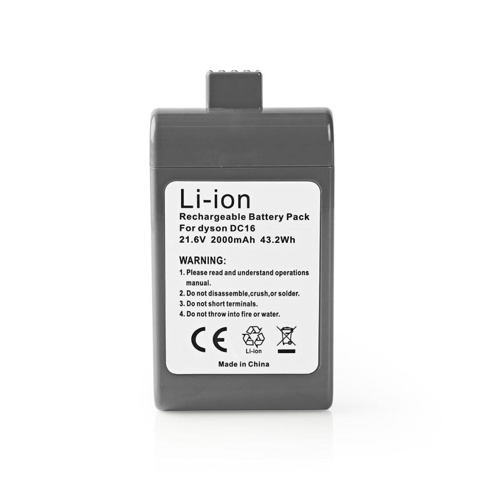 Nedis V2ahdy21v602 støvsugerbatteri Li-ion 21.6 V 2 AH 43.2 WH erstatning for Dyson DC16-serie