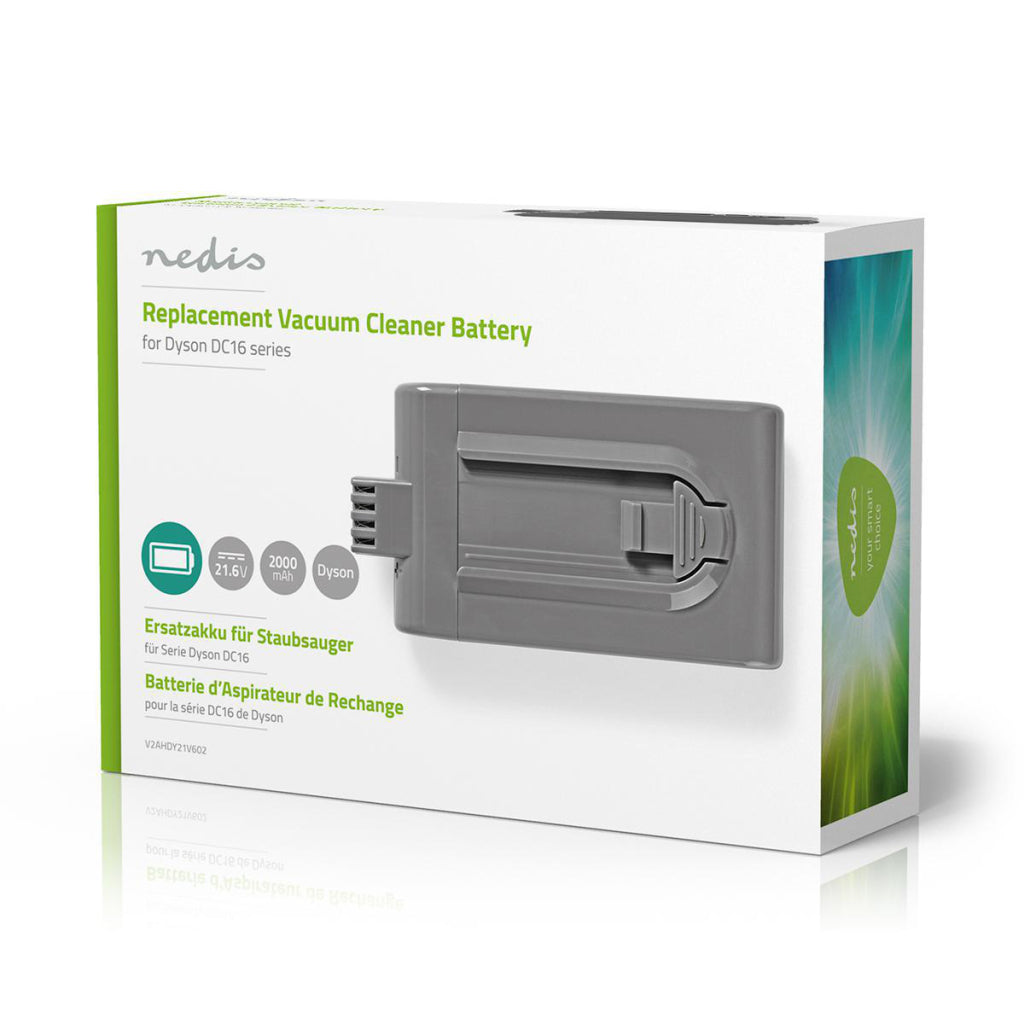 Nedis V2ahdy21v602 støvsugerbatteri Li-ion 21.6 V 2 AH 43.2 WH erstatning for Dyson DC16-serie