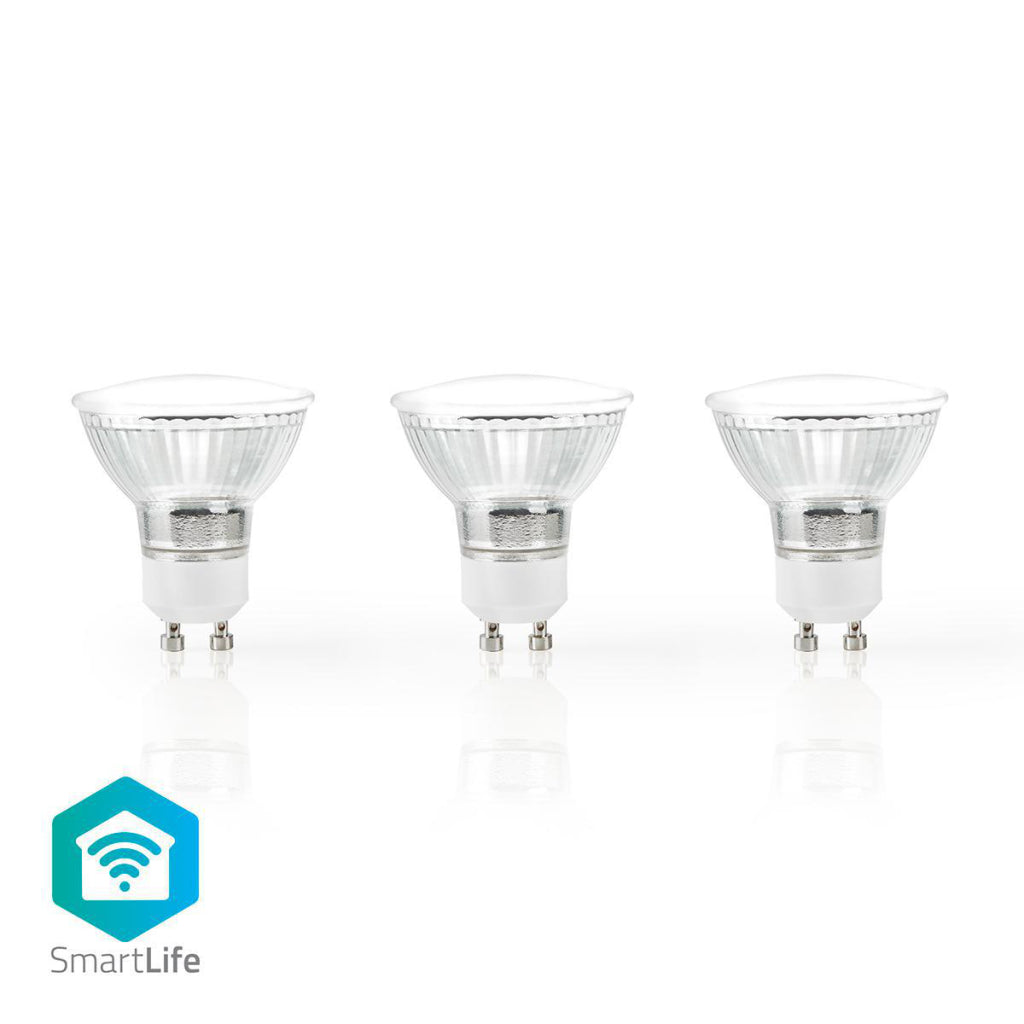 Nedis Wifilw31crgu10 Wi-Fi LED LED Smart LED WALD WHITE GU10 3-pack