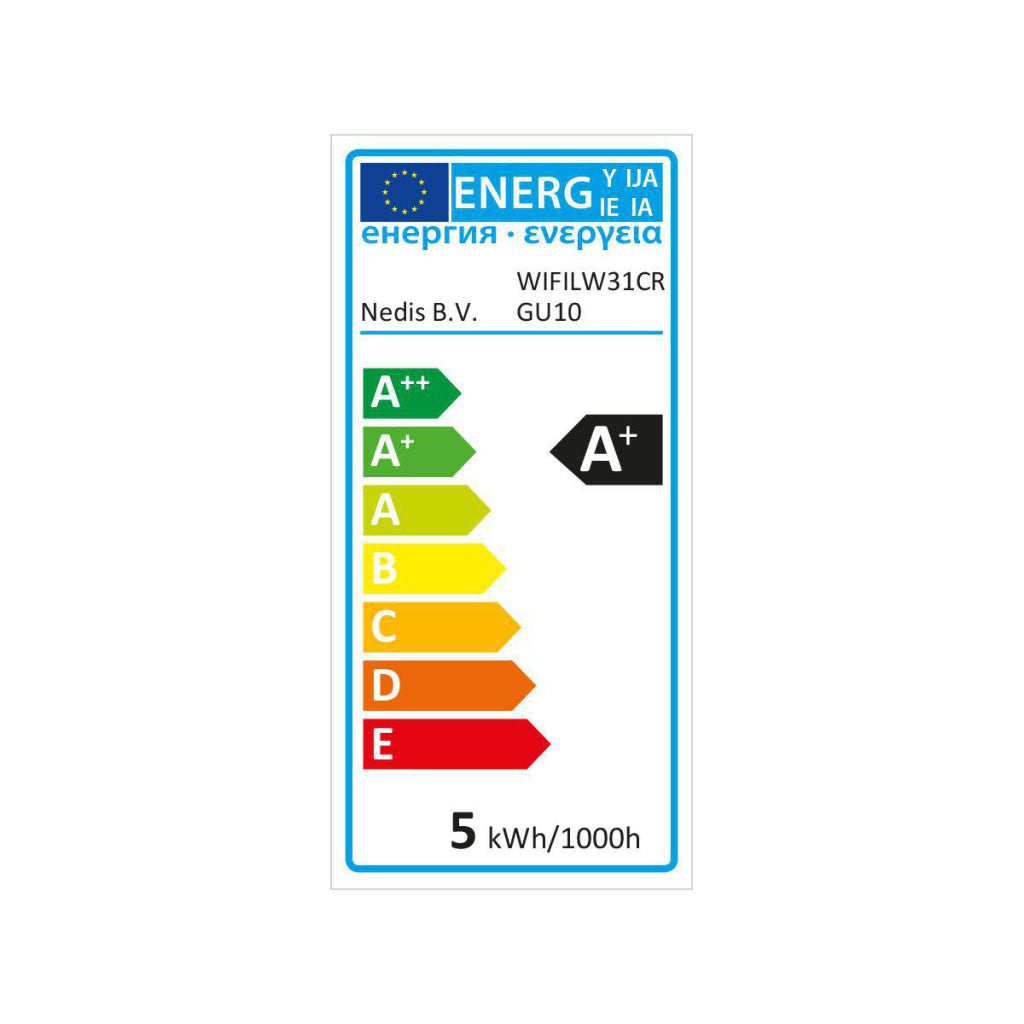 Nedis Wifilw31crgu10 Wi-Fi LED LED Smart LED WALD WHITE GU10 3-pack