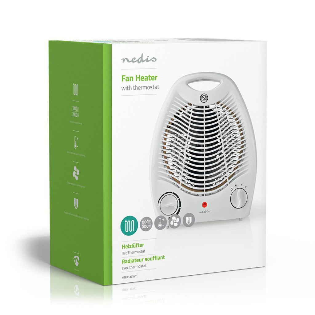 Nedis Htfa13CwT Ventilator huet 2000 W Thermostat gemaach