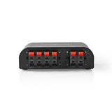 Nedis aswi2602bk speaker switch 2 ports clamp connection black