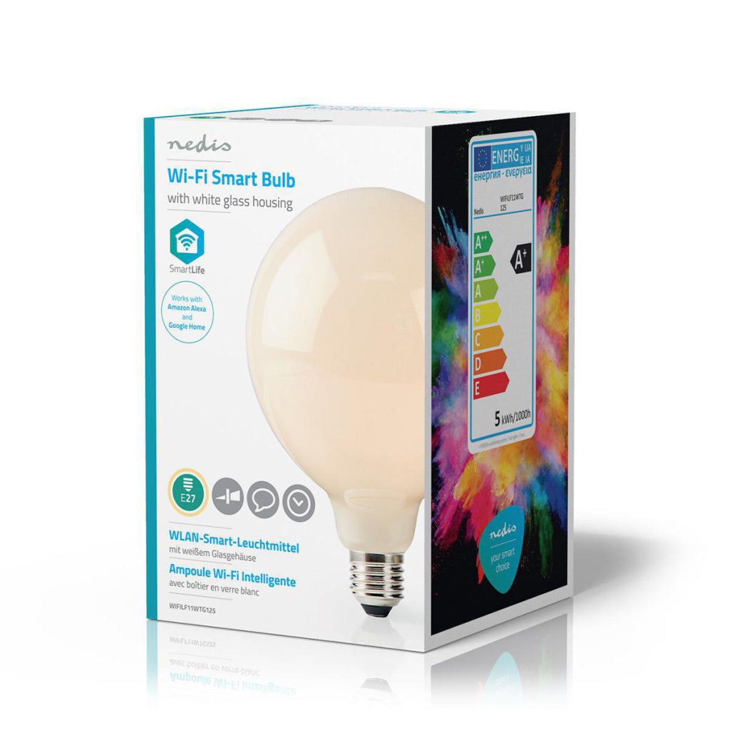 Nedis Wifilf11WTG125 Wi-Fi Smart LED lamp E27 125 mm 5 W 500 Lm White