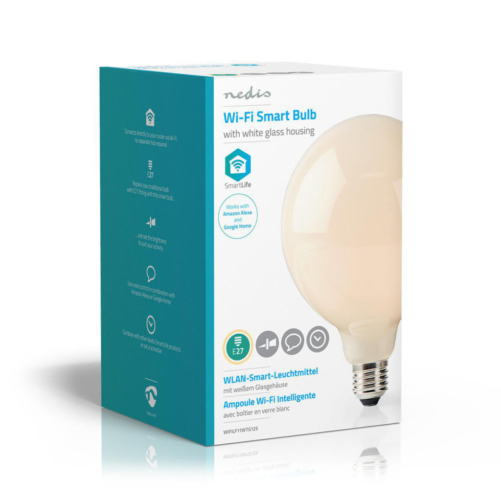 Nedis Wifilf11WTG125 Wi-Fi Smart LED lamp E27 125 mm 5 W 500 Lm White
