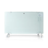 Nedis Wifihtpl20fwt smart convector stove with Wi-Fi Thermostat Glass front panel 2000 W white