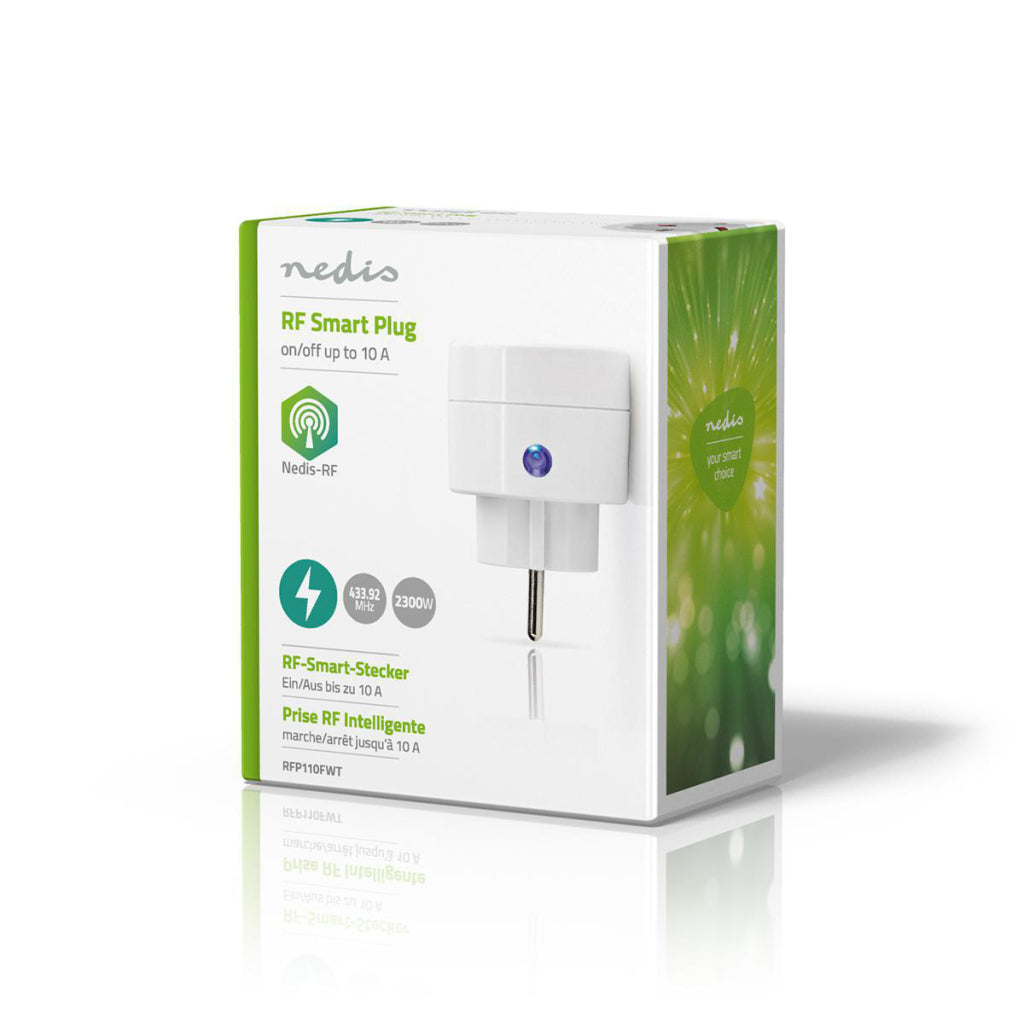 Nedis rfp110fwt rf smart plug on off schuko type f 2300 w