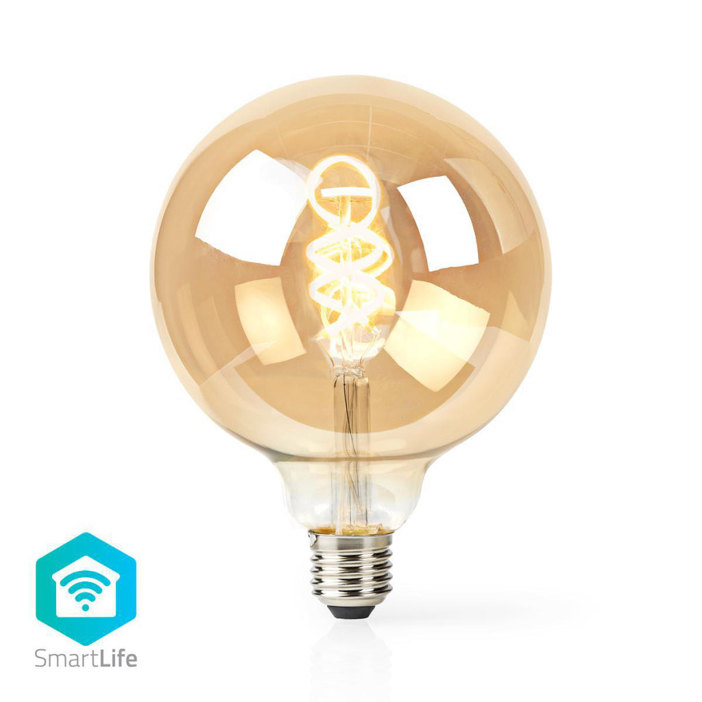 Nedis WiFilt10GDG125 Wi-Fi caldo a fresco filitlamp a LED bianco trasformato E27 G125 5,5 W 350 LM