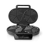 Nedis KAWP110FBK Double waffle iron 2x 14 cm 1200 W black