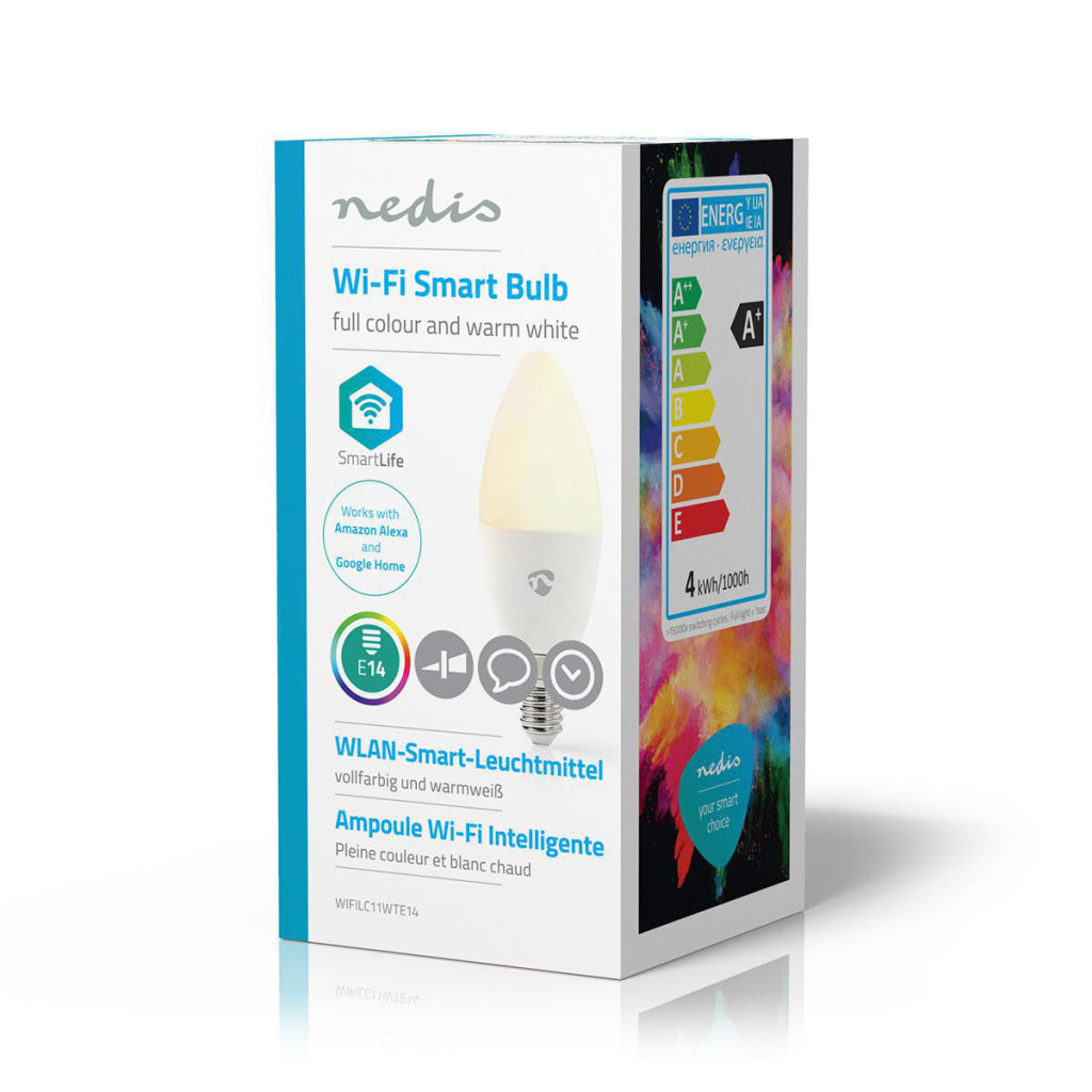 NEDIS WIFILC11WTE14 Wi-Fi Smart LED-lampa full färg och varmvit E14