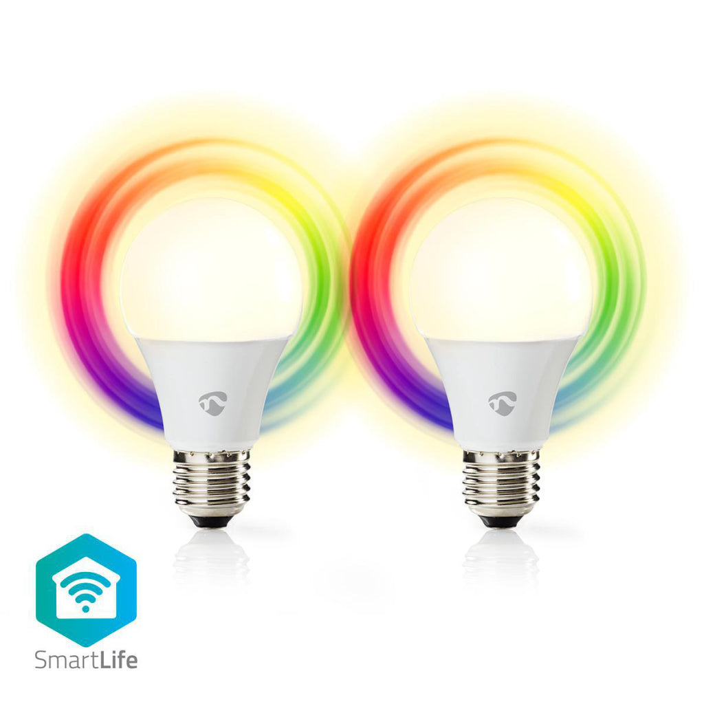 Nedis Wifilc21WTE27 Wi-Fi LED lamps Full-Color and Warm-White E27 2-Pack