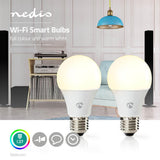 Nedis Wifilc21WTE27 Wi-Fi LED lamps Full-Color and Warm-White E27 2-Pack