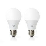 Nedis Wifilc21WTE27 Wi-Fi LED lamps Full-Color and Warm-White E27 2-Pack