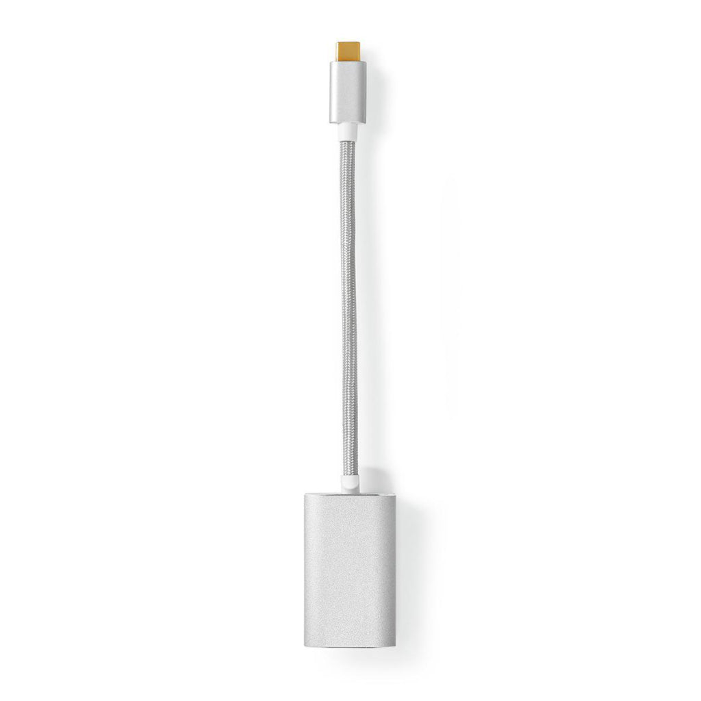 Nedis CCTB64680AAL02 USB adapter USB 3.2 Gen 1 USB Type-C trgovina; Trgovina s moškim HDMI; Priključek 0,20 m zaokrožena pletena najlonska srebrna okenska okna