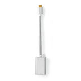 Nedis CCTB64680AAL02 USB adapter USB 3.2 Gen 1 USB Type-C trgovina; Trgovina s moškim HDMI; Priključek 0,20 m zaokrožena pletena najlonska srebrna okenska okna