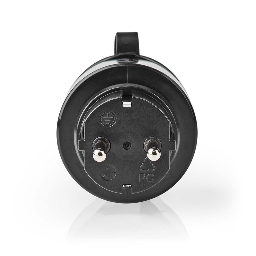 Nedis wifipo110fbk smartlife smart plug wifi ip44 3680w nero