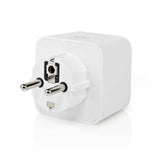 Nedis Wi-Fi P121FWT SmartLife Smart Plug Wi-Fi Енергиен измервател 3680 W Тип F (CEE 7 3) -10 - 45 °C Android IOS Бял
