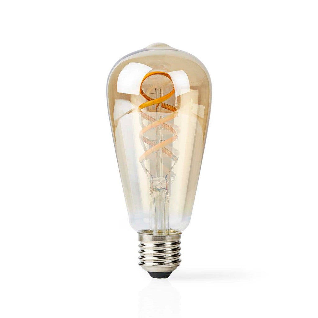 Nedis Wi-Fi LRT10ST64 SmartLife LED Filament Lamp Wi-Fi E27 360 lm 4.9 W Warm to Cool White 1800 - 6500 K Glass Android Trade; ios st64