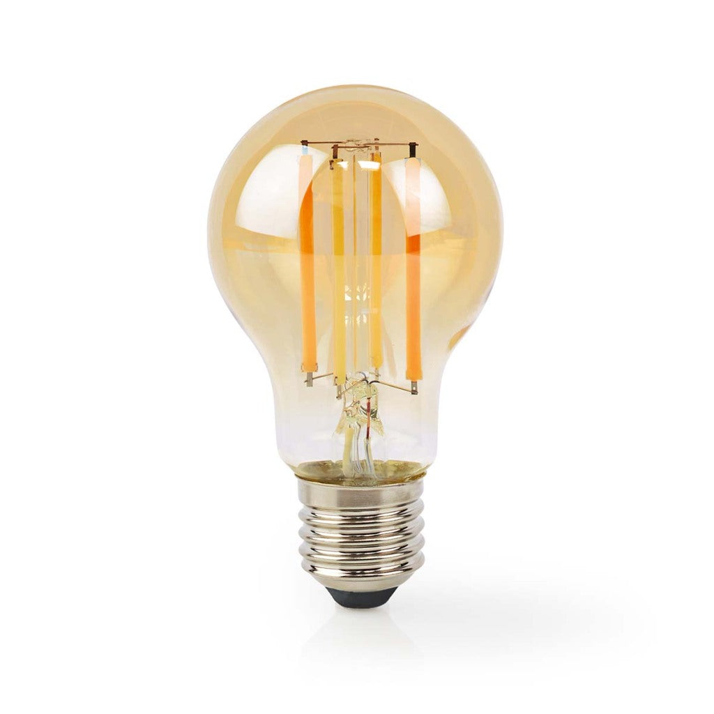 Nedis WiFiLRF10A60 SmartLife LED Filament Lamp Wi-Fi E27 806 lm 7 W Warm White Glass Android iOS Pear