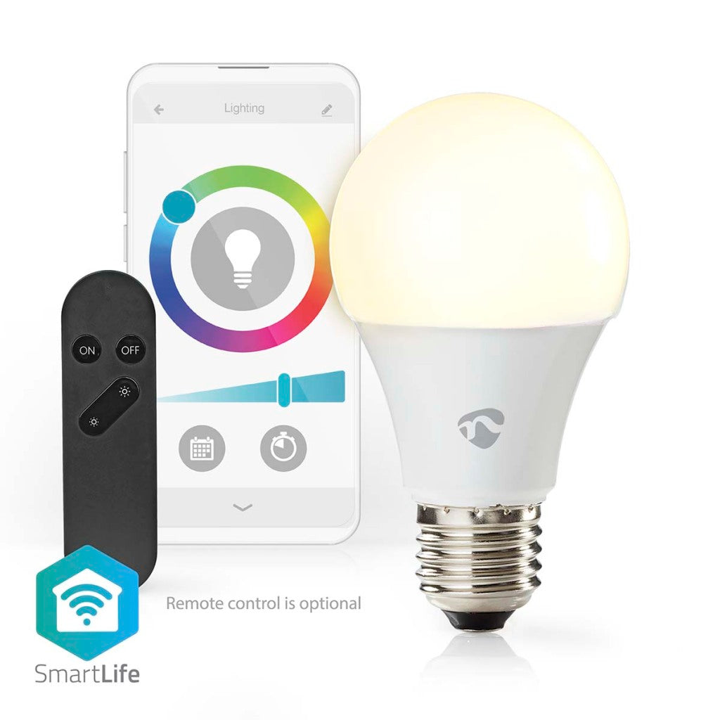Nedis wifilrc10e27 smartlife vícebarevná lampa wi-fi e27 806 lm 9 w rgb teplá až studená bílá android trade; ios peer
