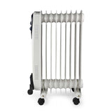 Nedis HTOI30WT9 Mobil Oil Radiator 800 1200 2000 W 9 FINS Justerbar termostat 3 Varmpositioner Omval Forebyggelse Hvid