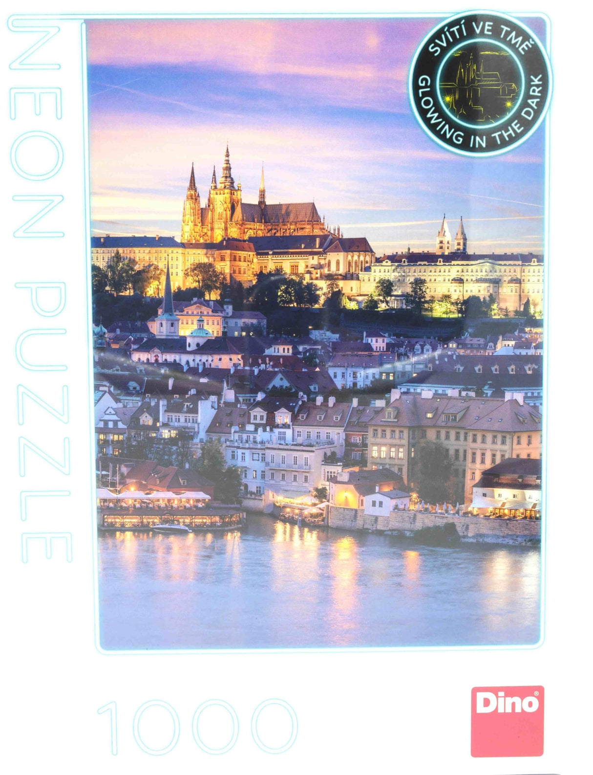 Dinotoys dino pussel - glöd i mörkret Pragborgen - 1000 bitar