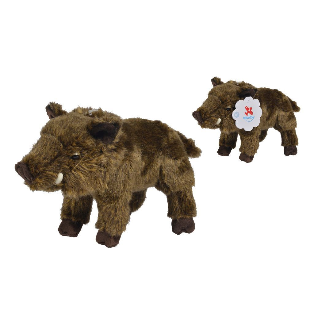 Basic plush wild boar cuddly toy 28 cm