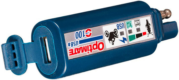 Tecmate usb-laadapparaat o-100 usb charger optimate m. sae connection