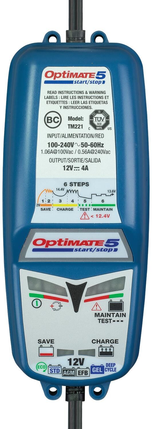 Tecmate battery charger optimate 5 start stop optimate 5 charger 4a