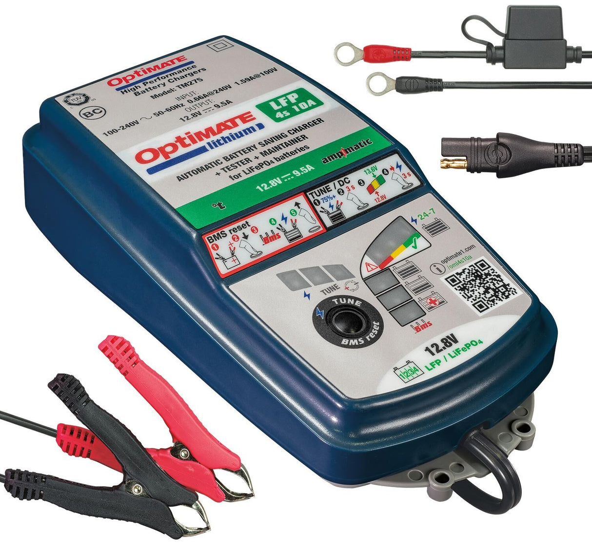 Tecmate acculader optimate lithium 4s 10a . optimate 4s charger lithium 9.5a