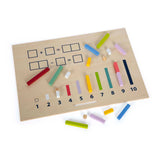 Small foot - wooden learning box with math rods and math block set