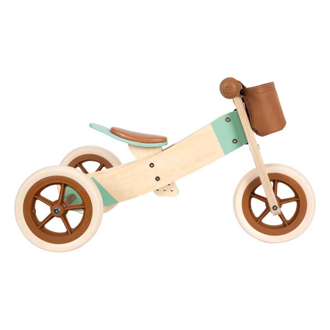 Small Foot - wooden tricycle, caramel brown