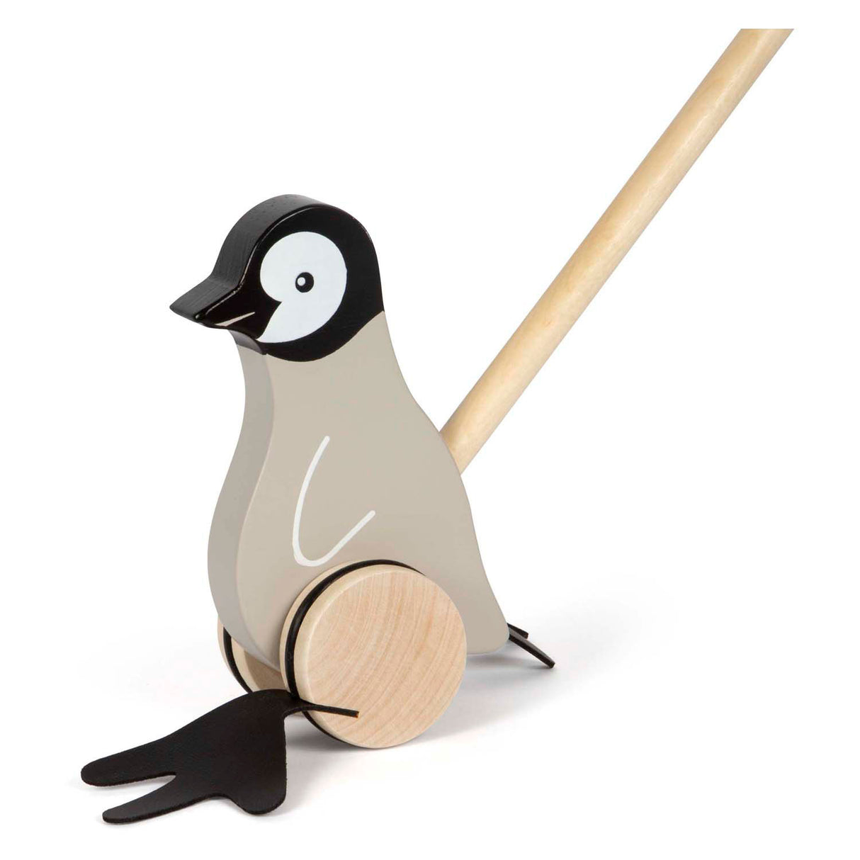Malá noha - dřevěný push postava Penguin