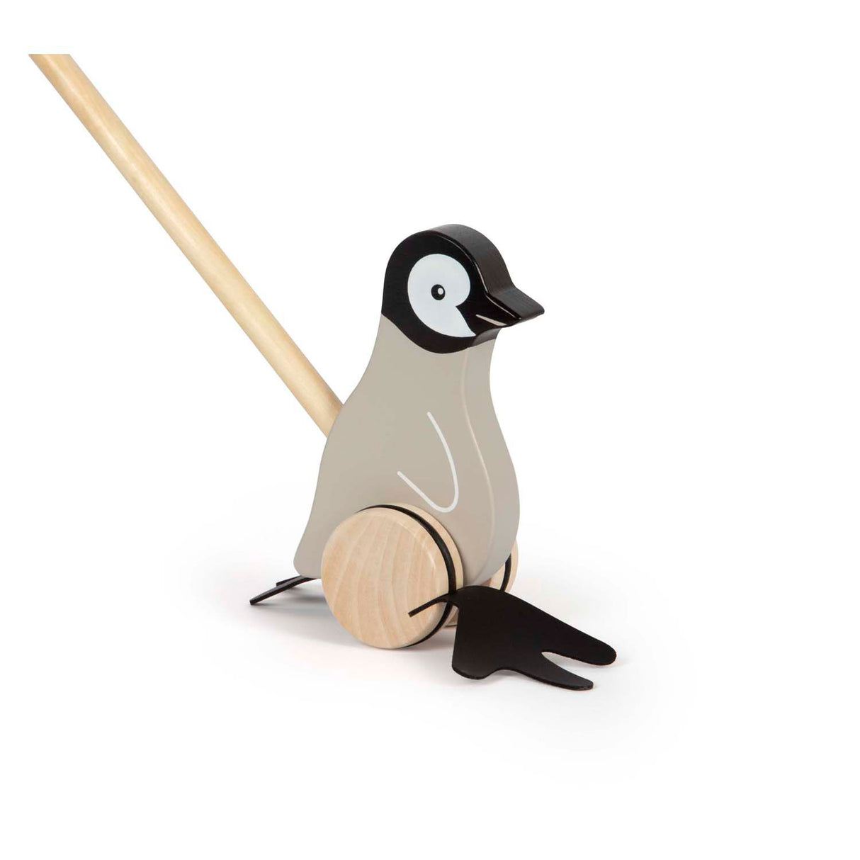 Malá noha - dřevěný push postava Penguin