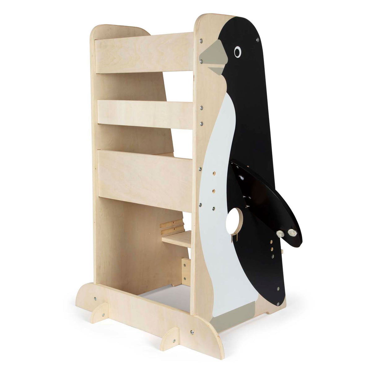 Klenge Fouss - Holzuerm Tower Penuin wilde Liewen, 92cm