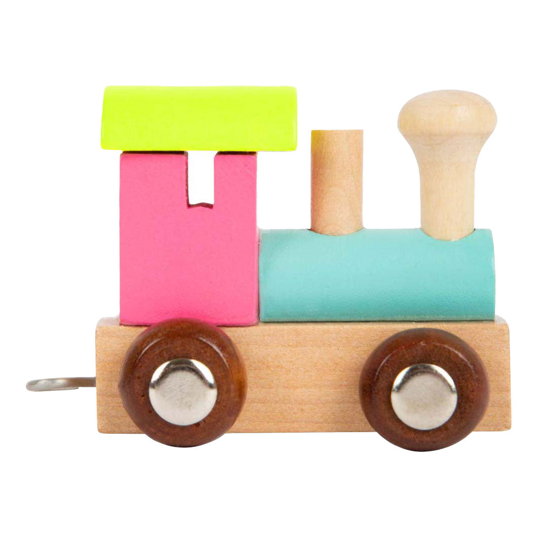 Small Foot - wooden font locomotive colored