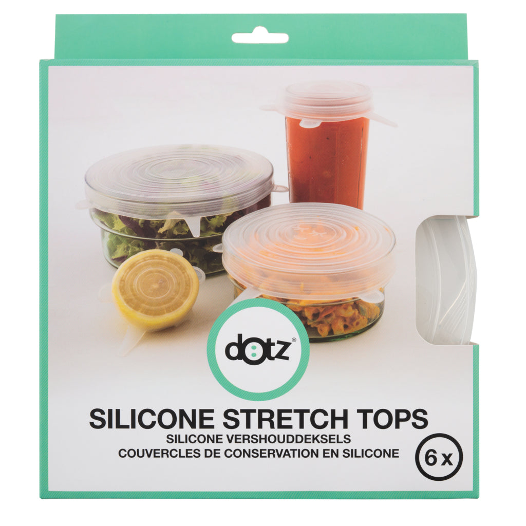 Dotz flexible silicone lids, 6 pieces