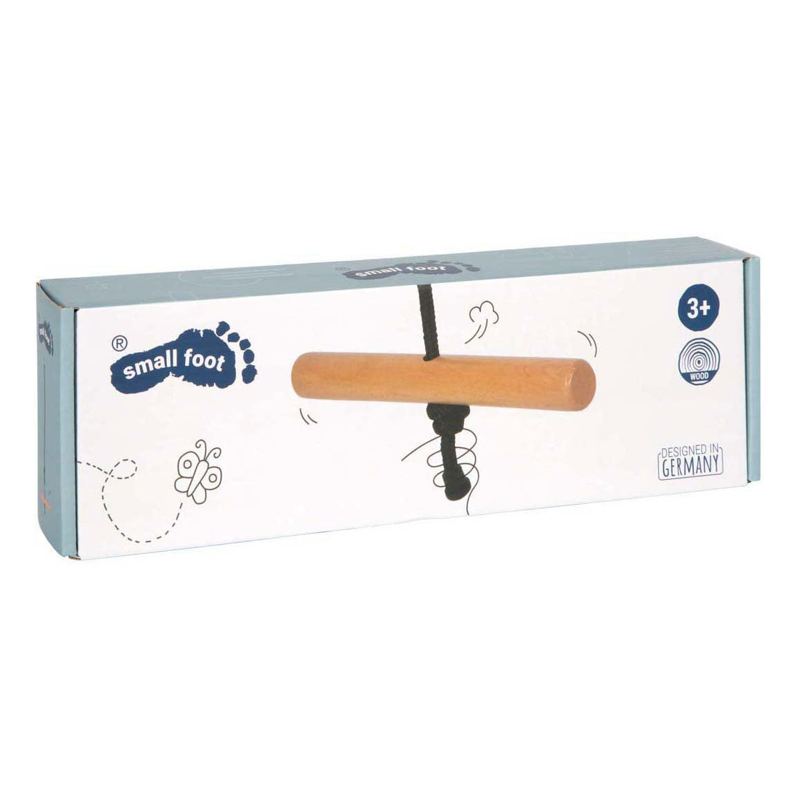 Petit pied - Swing de trapèze rotatif en bois ligne noire