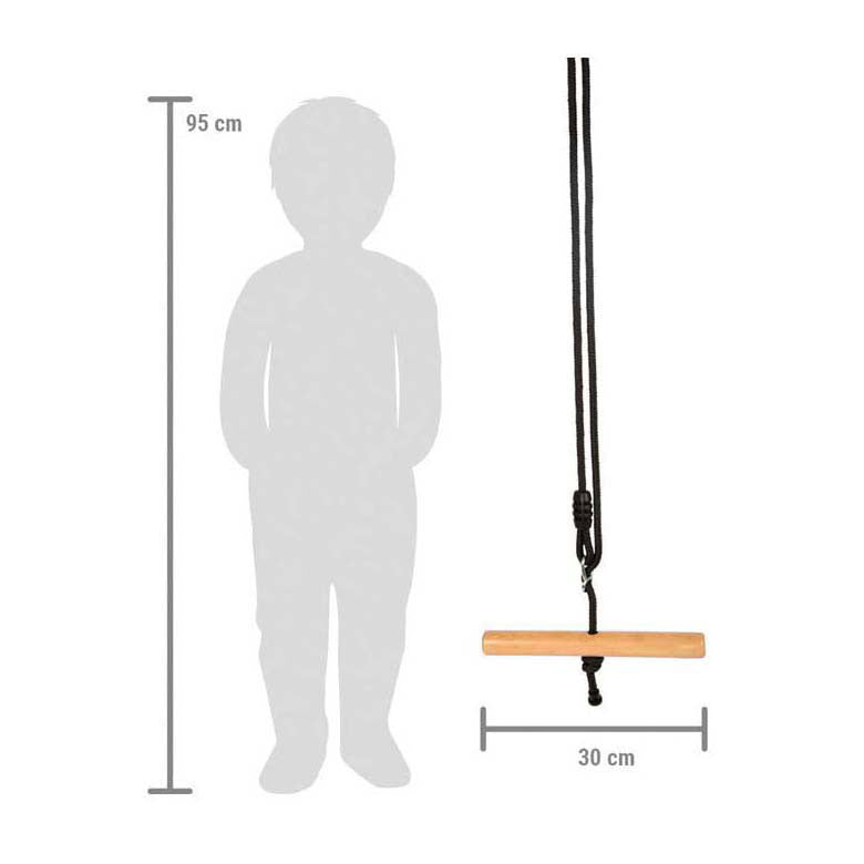 Petit pied - Swing de trapèze rotatif en bois ligne noire