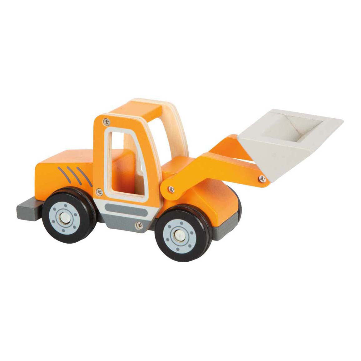 Малък крак - дървен челен товарач с лопата