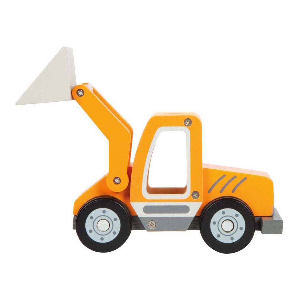 Lille fod - hjullæsser i træ med skovl